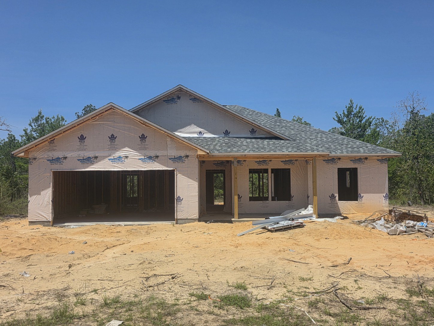Roof installation — front view