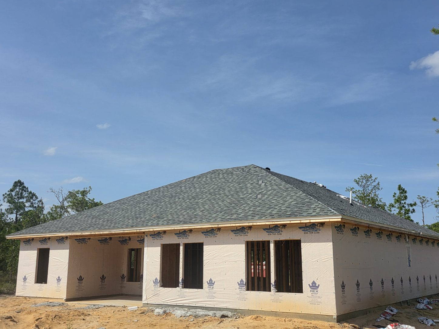 Roof installation — rear view